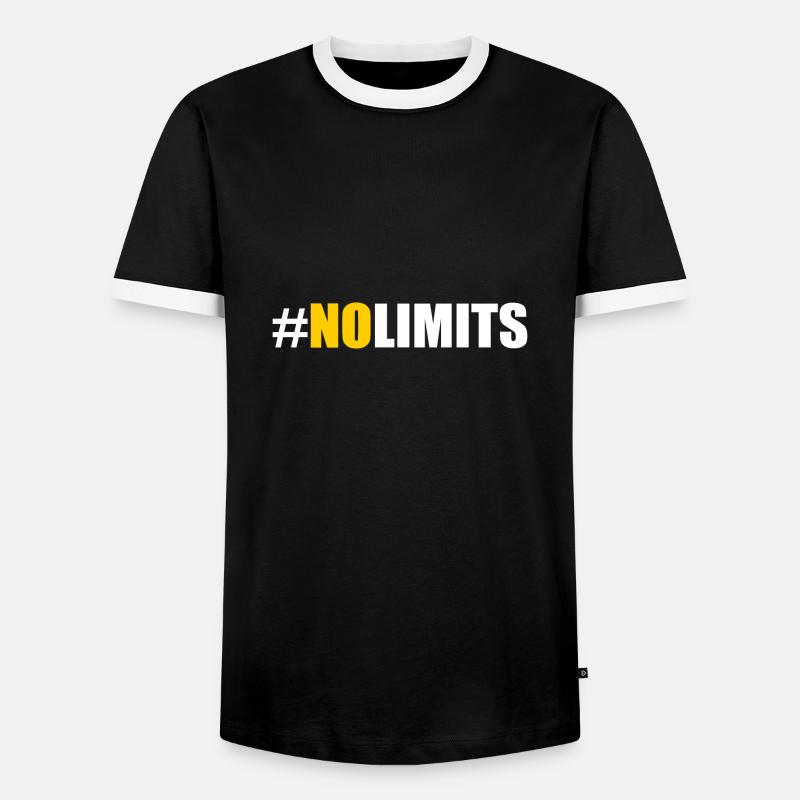 No limits - Men's Ringer Shirt - black/white