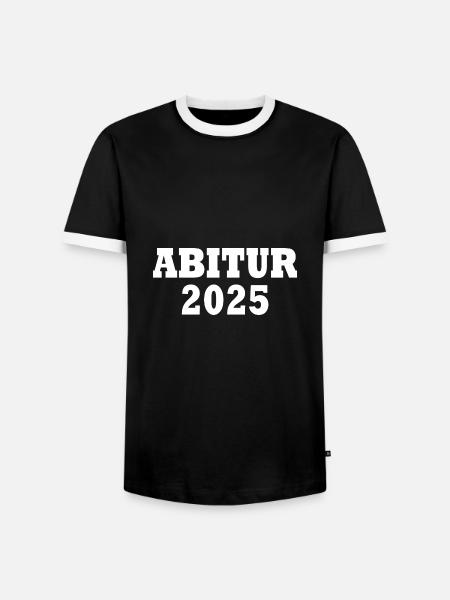 Abitur 2025 - Männer Kontrast-T-Shirt - Schwarz/Weiß