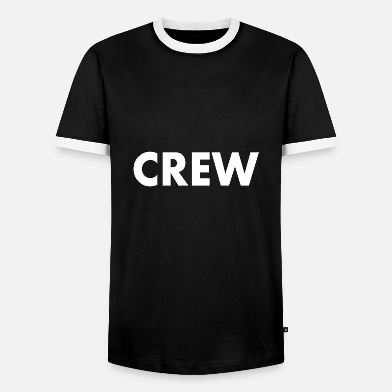 Crew - Men's Ringer Shirt - black/white