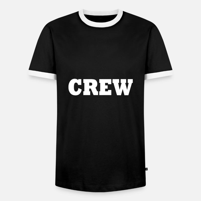 Crew - Männer Kontrast-T-Shirt - Schwarz/Weiß