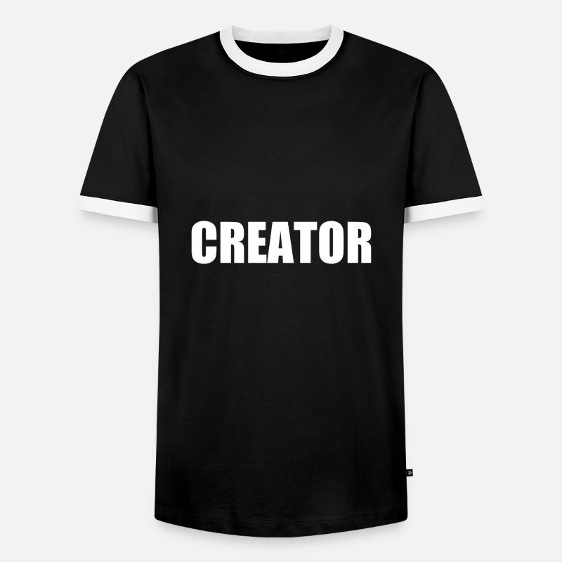 Creator - Men's Ringer Shirt - black/white