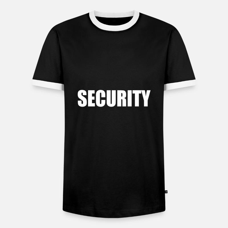 Security - Men's Ringer Shirt - black/white