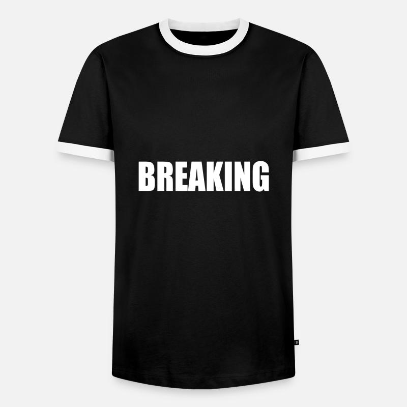 breaking - Männer Kontrast-T-Shirt - Schwarz/Weiß