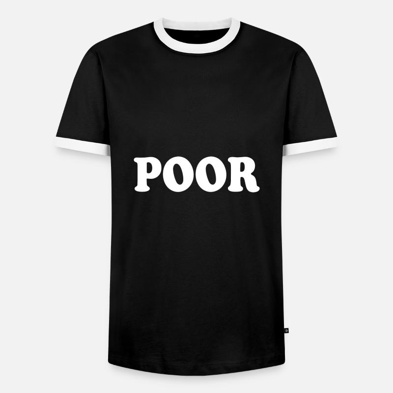 Poor - Men's Ringer Shirt - black/white