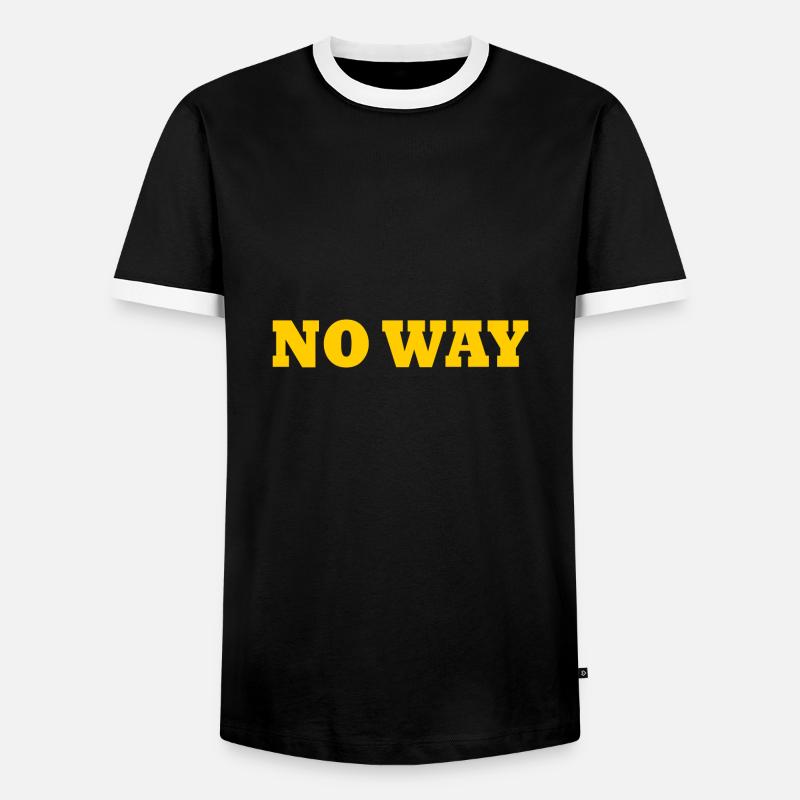 No way - Männer Kontrast-T-Shirt - Schwarz/Weiß