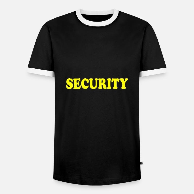 Security - Men's Ringer Shirt - black/white