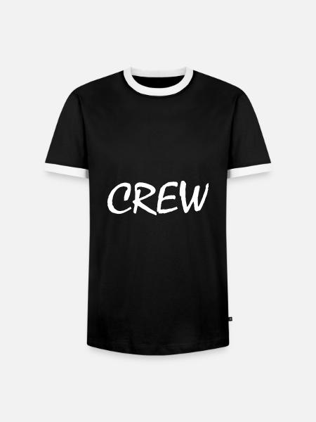 Crew - Men's Ringer Shirt - black/white