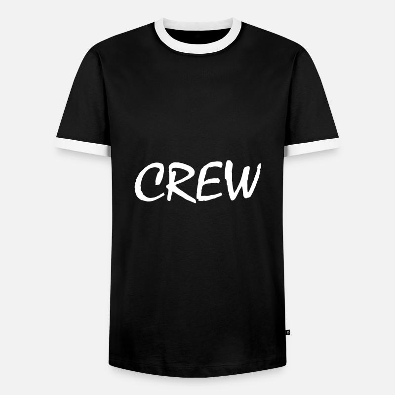 Crew - Männer Kontrast-T-Shirt - Schwarz/Weiß