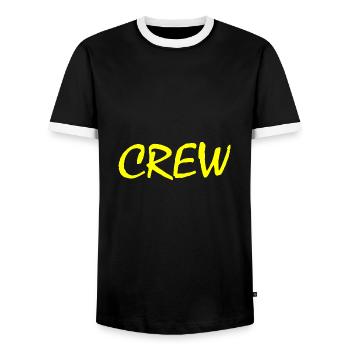 Crew - T-shirt contrasté Homme - noir/blanc - Devant - AI Model Female 172 light (172cm) & AI Model Male 178 light (178cm)