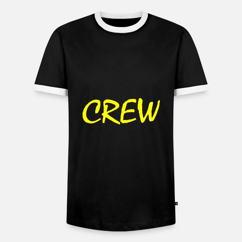 Crew - Men's Ringer Shirt - black/white