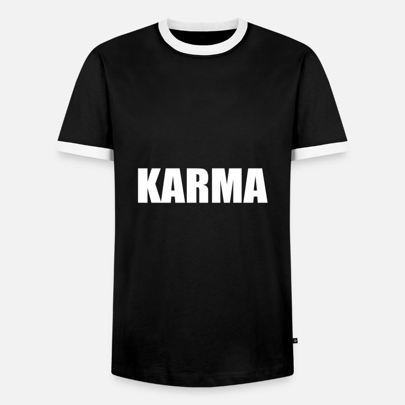 Karma - Men's Ringer Shirt - black/white