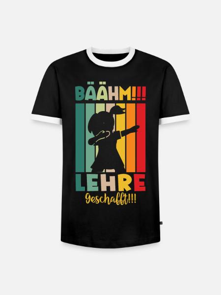 Lehre Geschafft Abschiedsgeschenk 2024 - Männer Kontrast-T-Shirt - Schwarz/Weiß