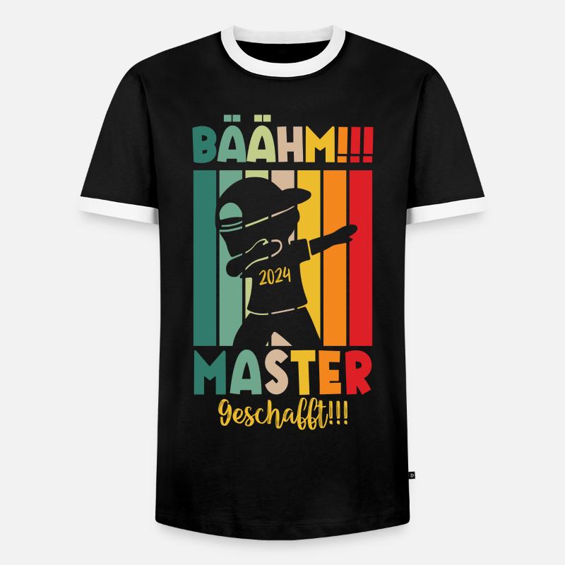Master Masterabsolvent Masterabschluss Geschenk - Männer Kontrast-T-Shirt - Schwarz/Weiß