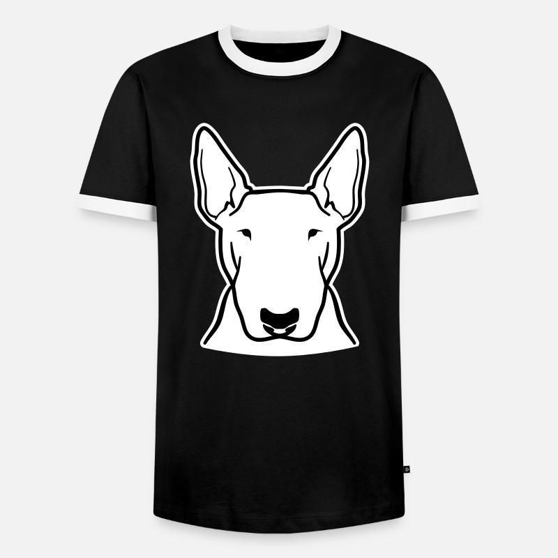 Bull terrier - Men's Ringer Shirt - black/white