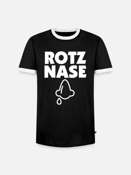 Rotznase 01 - Männer Kontrast-T-Shirt - Schwarz/Weiß