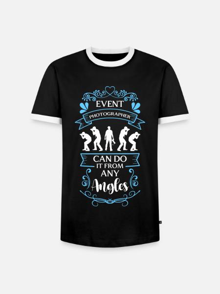 Kamera Foto Objektiv - Männer Kontrast-T-Shirt - Schwarz/Weiß