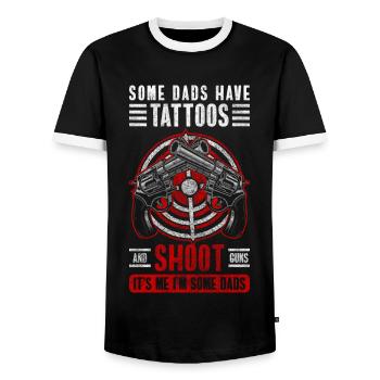 Weapon Sport Shooter Ammunition Club - Men's Ringer Shirt - black/white - Front - AI Model Female 172 light (172cm) & AI Model Male 178 light (178cm)