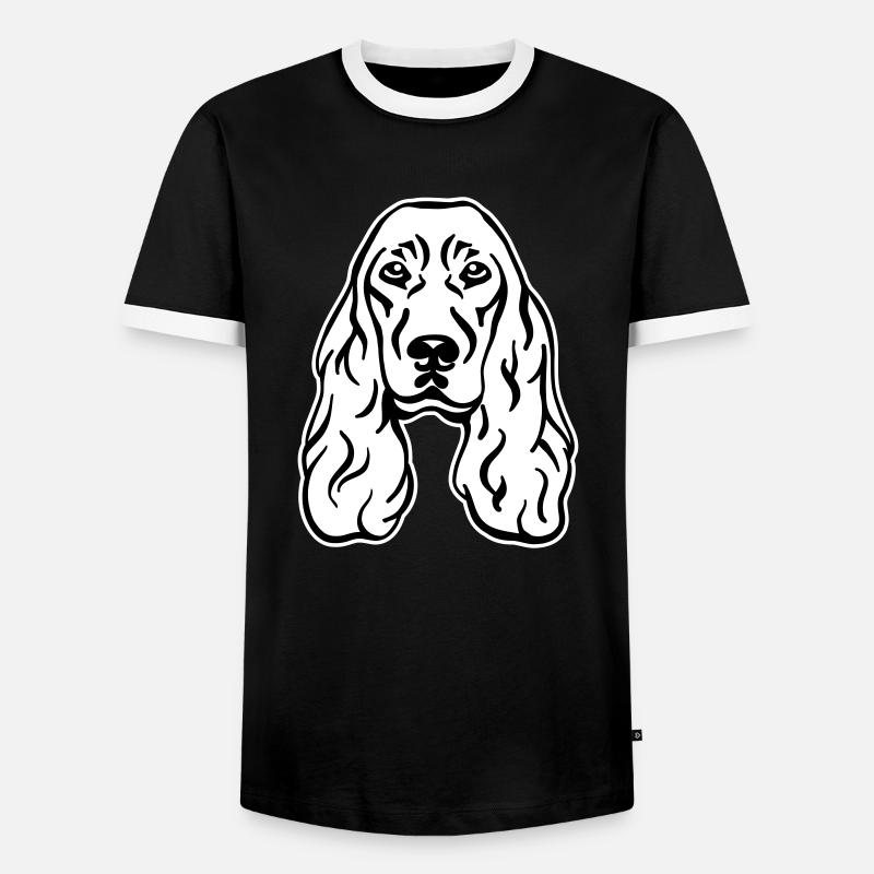 Cocker Spaniel - Men's Ringer Shirt - black/white