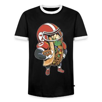 Taco Football Ligue nationale américaine - T-shirt contrasté Homme - noir/blanc - Devant - AI Model Female 172 light (172cm) & AI Model Male 178 light (178cm)