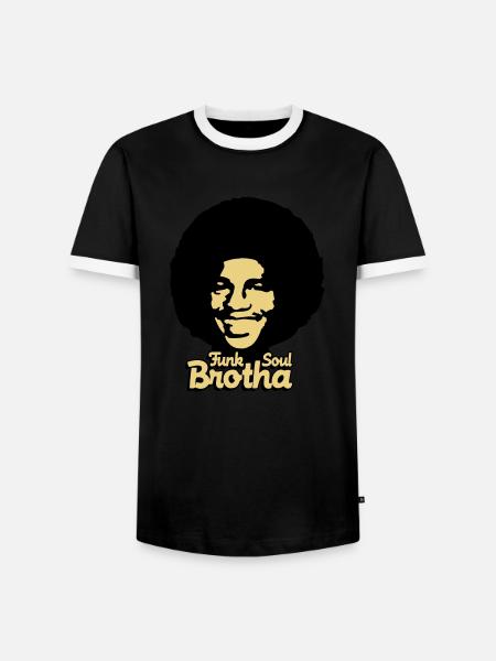 funksoulbrotha2 - T-shirt contrasté Homme - noir/blanc