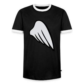 rightwing - Männer Kontrast-T-Shirt - Schwarz/Weiß - Vorne - AI Model Female 172 light (172cm) & AI Model Male 178 light (178cm)