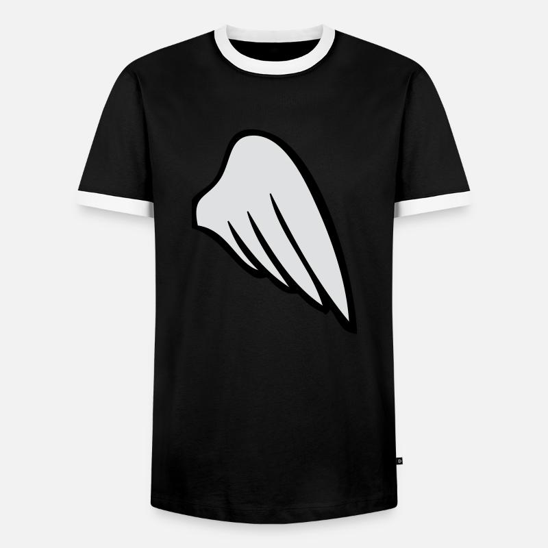 rightwing - Männer Kontrast-T-Shirt - Schwarz/Weiß