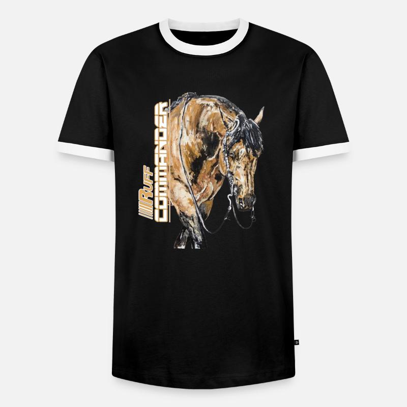 RUFF COMMANDER - Männer Kontrast-T-Shirt - Schwarz/Weiß
