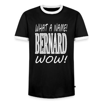 Ich heiße Bernard ich bin Bernard Prinz Geschenk - Männer Kontrast-T-Shirt - Schwarz/Weiß - Vorne - AI Model Female 172 light (172cm) & AI Model Male 178 light (178cm)