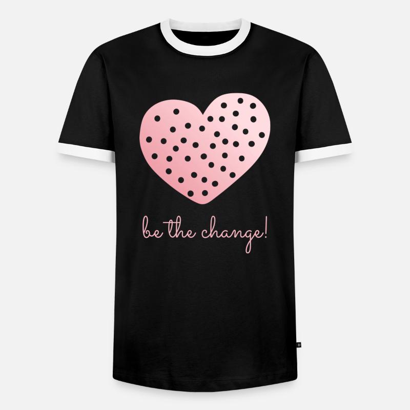 Be The Change! - Men's Ringer Shirt - black/white