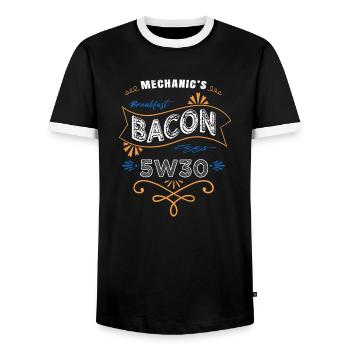 christmas gift dj flightless bird jokes - Männer Kontrast-T-Shirt - Schwarz/Weiß - Vorne - AI Model Female 172 light (172cm) & AI Model Male 178 light (178cm)