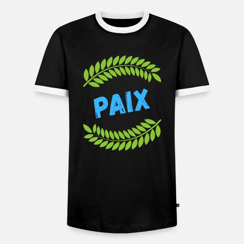 Die Lorbeeren des Friedens - Männer Kontrast-T-Shirt - Schwarz/Weiß