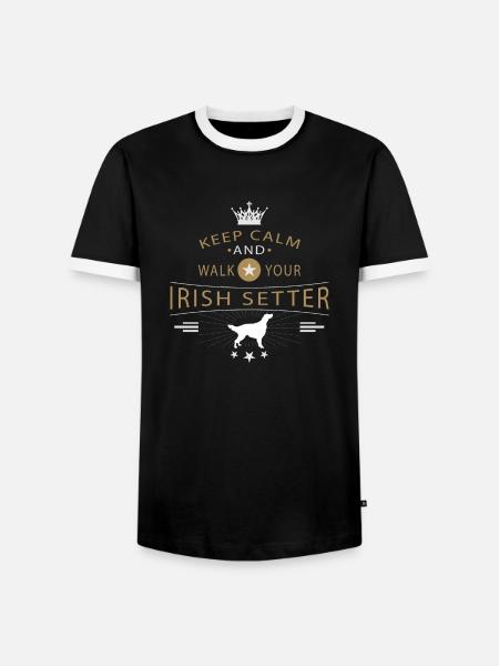 Irischer Roter Setter Shirt - Männer Kontrast-T-Shirt - Schwarz/Weiß