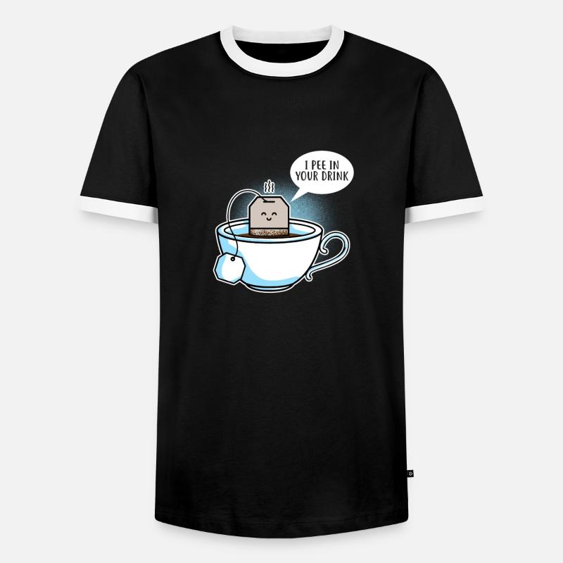 Tee Trinker / Geschenk - Männer Kontrast-T-Shirt - Schwarz/Weiß