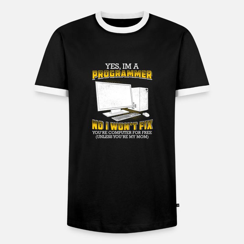 Programmierer / Informatiker / Geschenk - Männer Kontrast-T-Shirt - Schwarz/Weiß