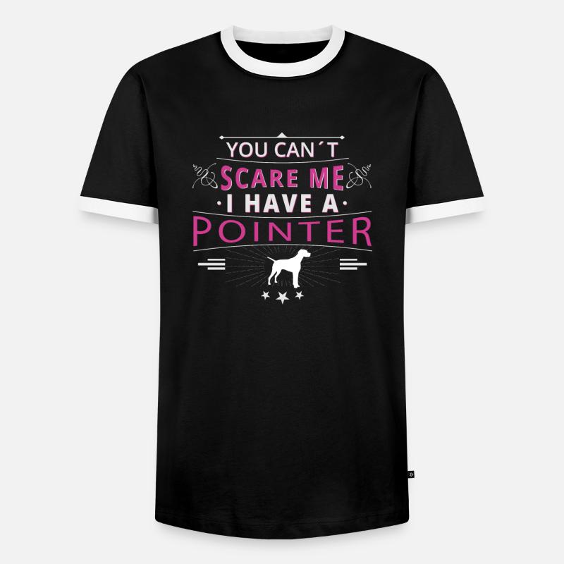English Pointer scare Pointer - Männer Kontrast-T-Shirt - Schwarz/Weiß