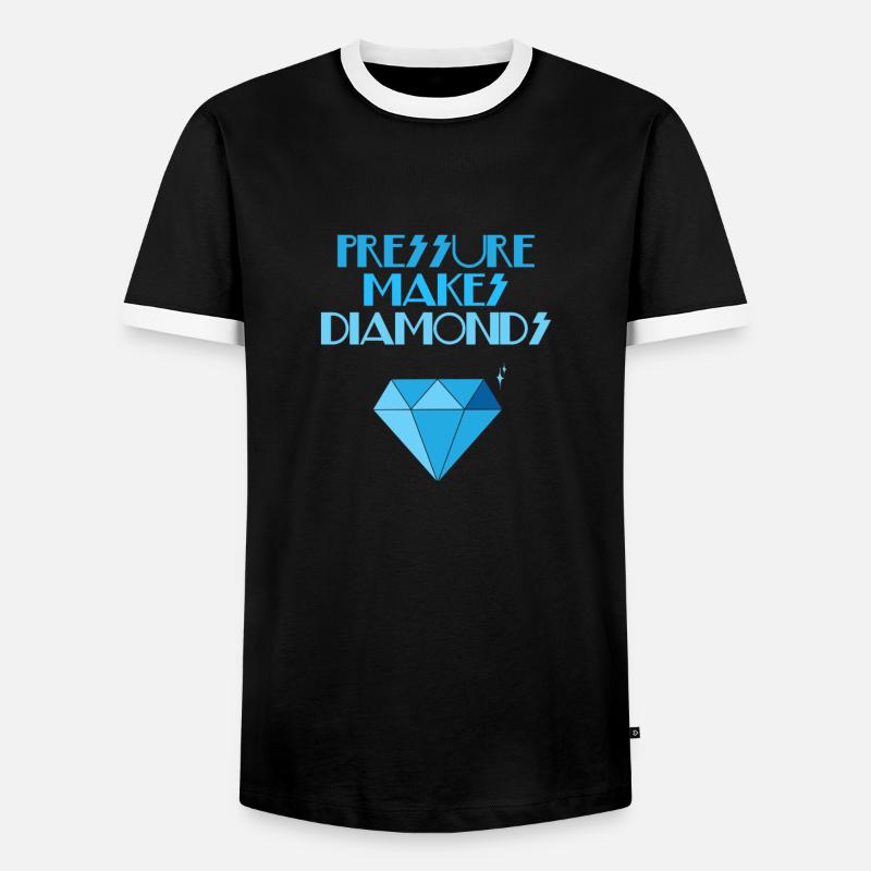 Diamonds - Diamonds - Diamond - Print - Men's Ringer Shirt - black/white