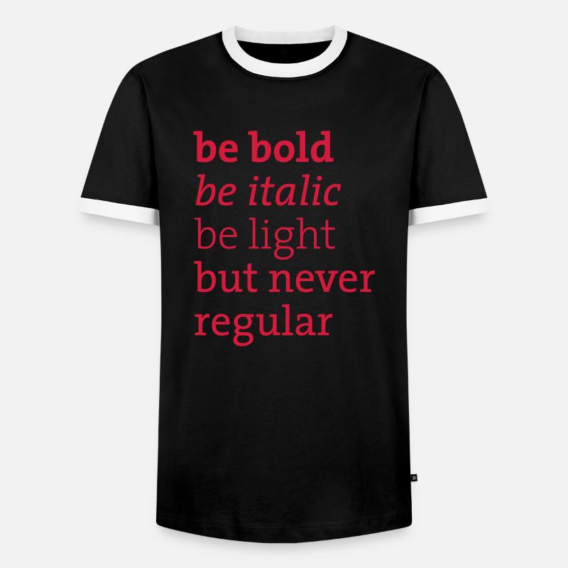 be never regular - Men's Ringer Shirt - black/white