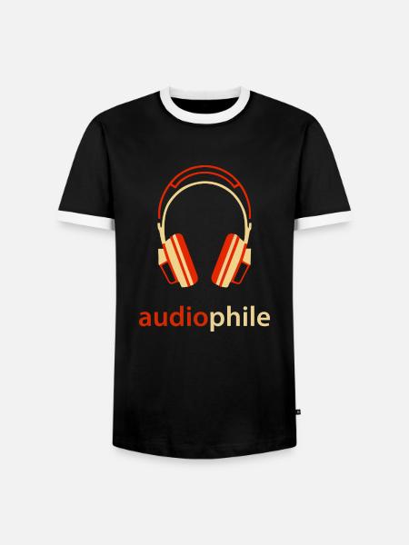 Kopfhörer-Leidenschaft elegantes Design - Männer Kontrast-T-Shirt - Schwarz/Weiß