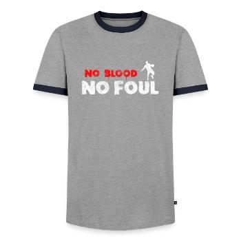 Basket-ball Basketball Basket - T-shirt contrasté Homme - gris/marine  - Devant - AI Model Female 172 light (172cm) & AI Model Male 178 light (178cm)