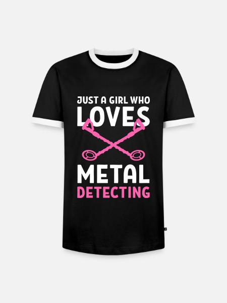 Metalldetektor - Männer Kontrast-T-Shirt - Schwarz/Weiß