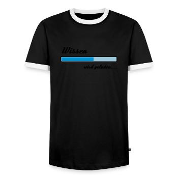La connaissance est en cours de chargement ... - T-shirt contrasté Homme - noir/blanc - Devant - AI Model Female 172 light (172cm) & AI Model Male 178 light (178cm)