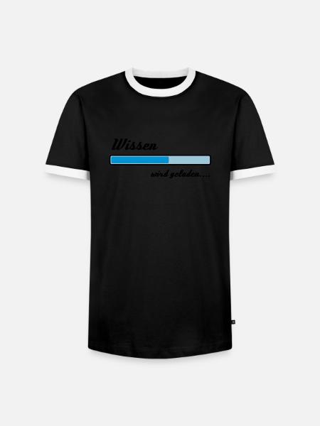Knowledge is loading ... - Men's Ringer Shirt - black/white