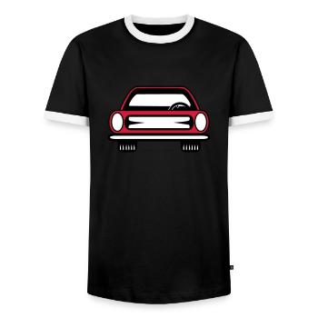 Car car grill car - Men's Ringer Shirt - black/white - Front - AI Model Female 172 light (172cm) & AI Model Male 178 light (178cm)