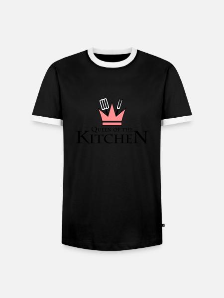 Queen Of The Kitchen - Men's Ringer Shirt - black/white