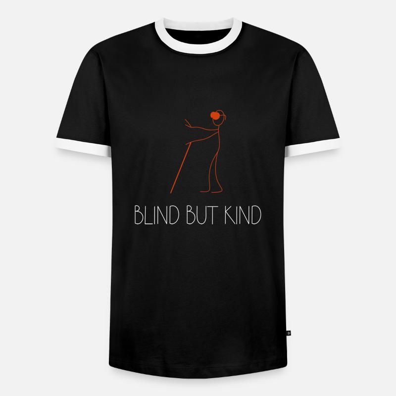 Blinder Blind Sehbehindert Witzig Geschenk - Männer Kontrast-T-Shirt - Schwarz/Weiß