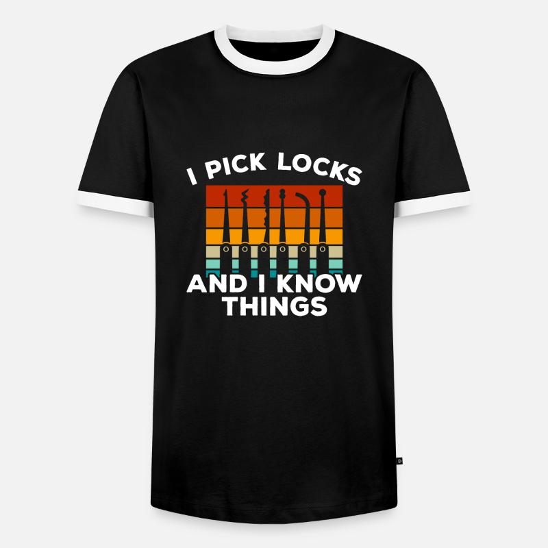 Locksmith Locksmithing Locksmiths - Men's Ringer Shirt - black/white