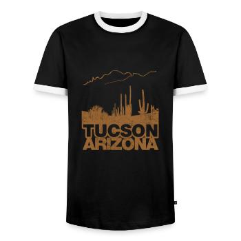 Tucson Arizona AZ City Vintage - Männer Kontrast-T-Shirt - Schwarz/Weiß - Vorne - AI Model Female 172 light (172cm) & AI Model Male 178 light (178cm)
