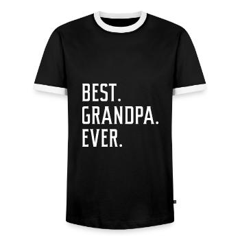 Bester Opa aller Zeiten - Männer Kontrast-T-Shirt - Schwarz/Weiß - Vorne - AI Model Female 172 light (172cm) & AI Model Male 178 light (178cm)