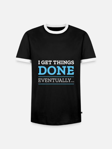 Ich erledige Dinge irgendwann - Männer Kontrast-T-Shirt - Schwarz/Weiß