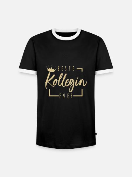 Beste Kollegin Ever - Männer Kontrast-T-Shirt - Schwarz/Weiß